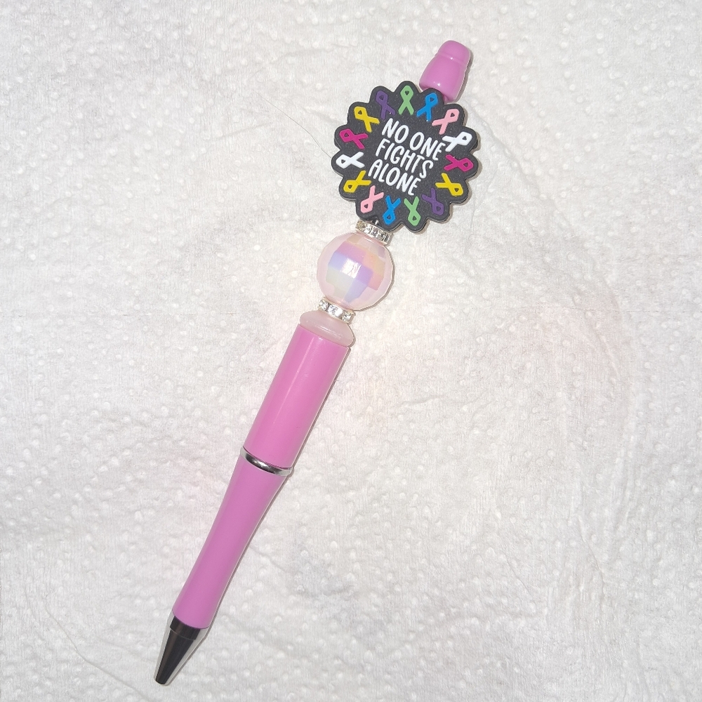 Pink Awareness Pen with Decorative Topper